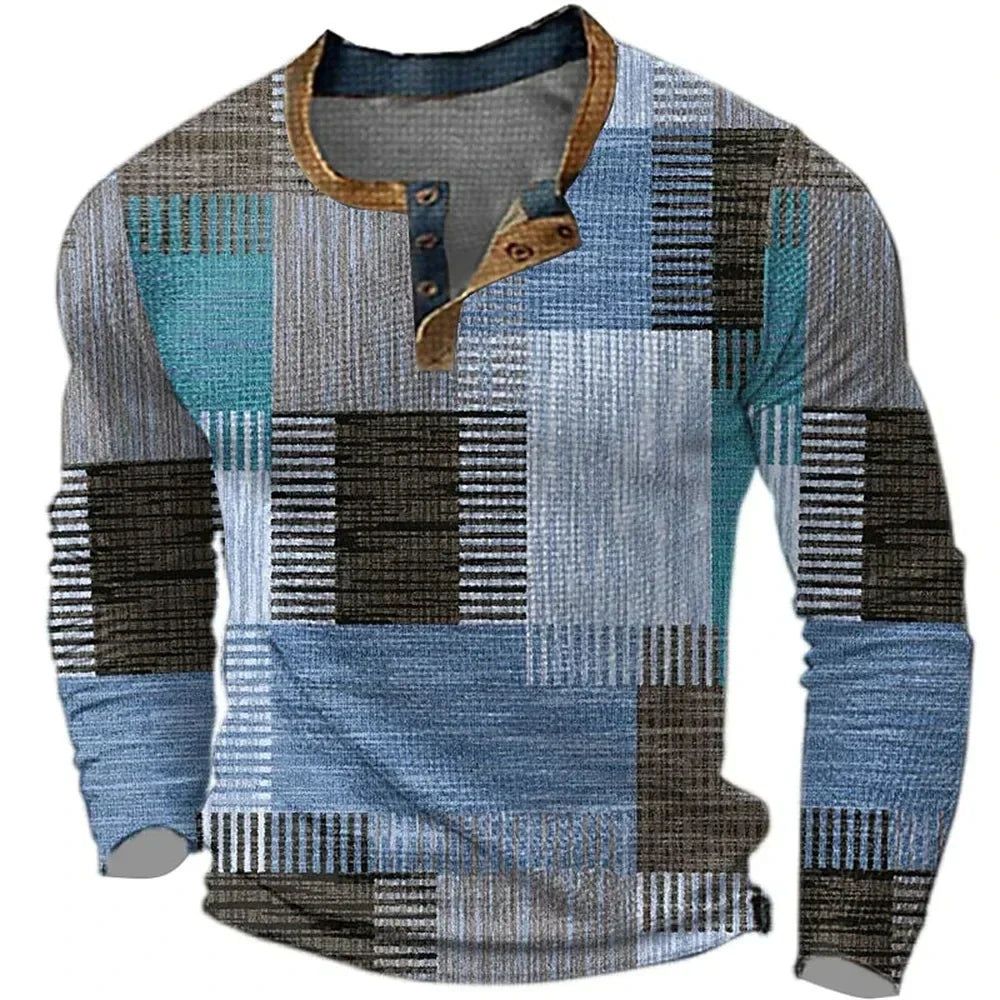Isabella Torres - Camisa de Retazos Colorida para Hombre