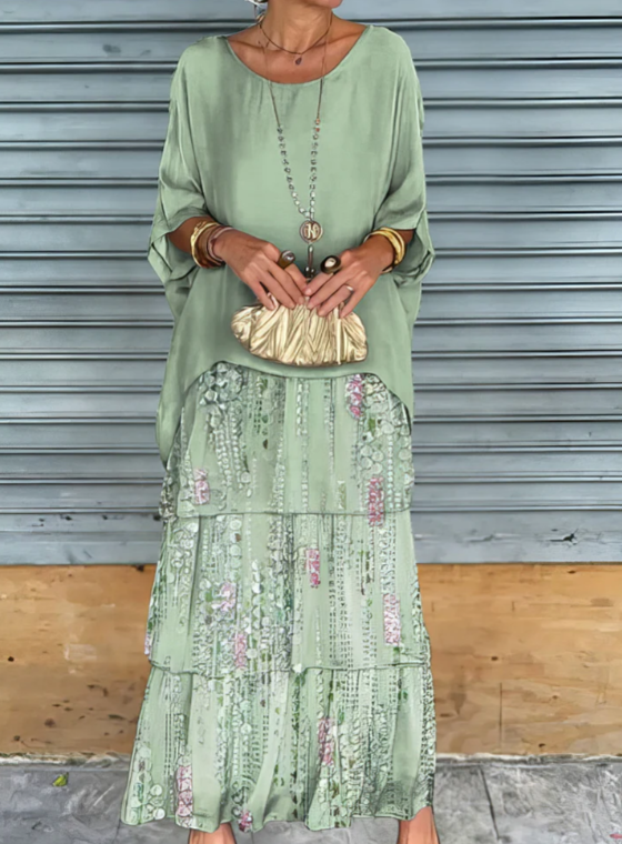Sofía | Vestido largo y vaporoso con volantes
