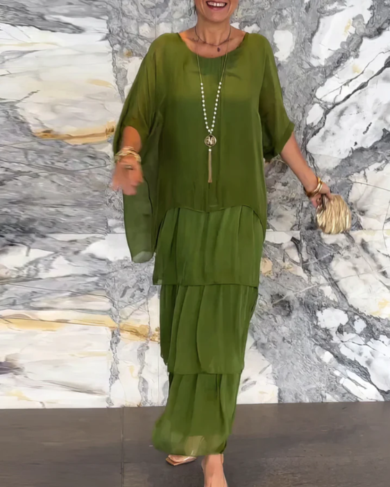 Sofía | Vestido largo y vaporoso con volantes