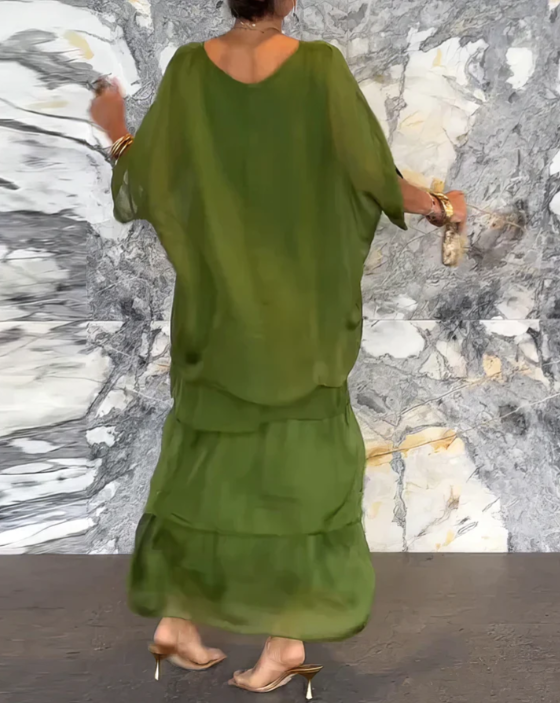 Sofía | Vestido largo y vaporoso con volantes