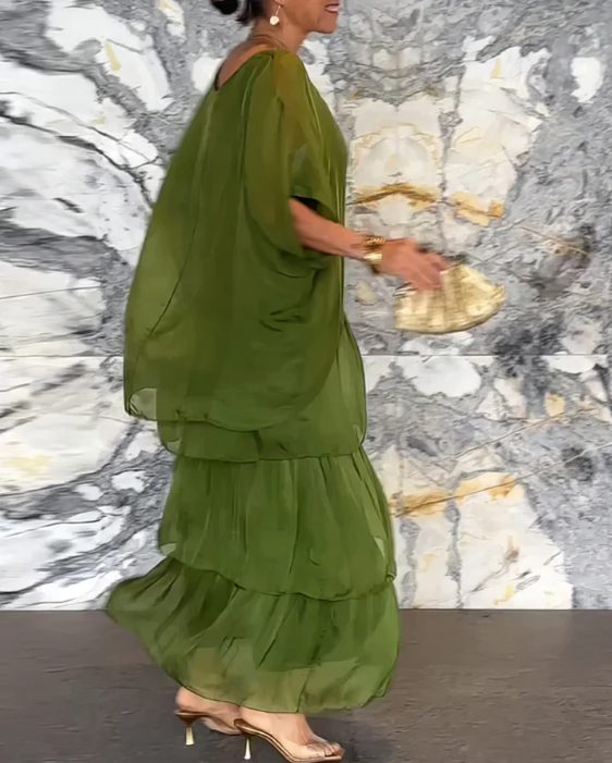 Sofía | Vestido largo y vaporoso con volantes