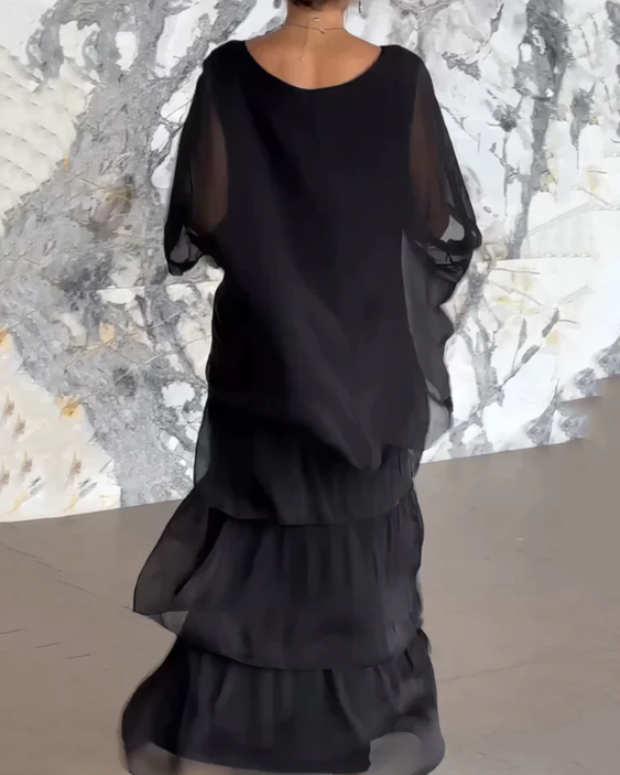 Sofía | Vestido largo y vaporoso con volantes