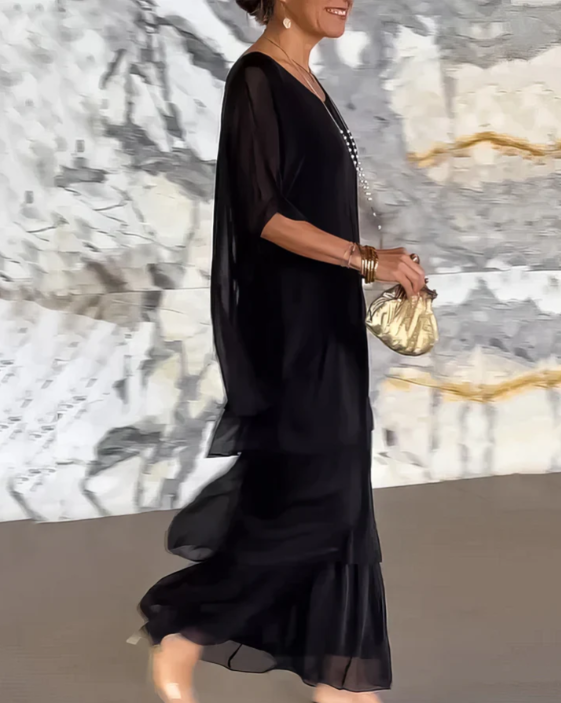 Sofía | Vestido largo y vaporoso con volantes