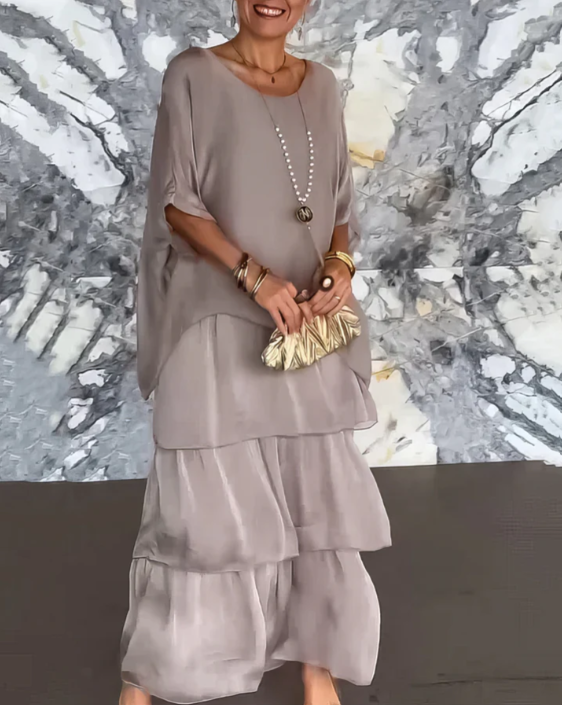 Sofía | Vestido largo y vaporoso con volantes