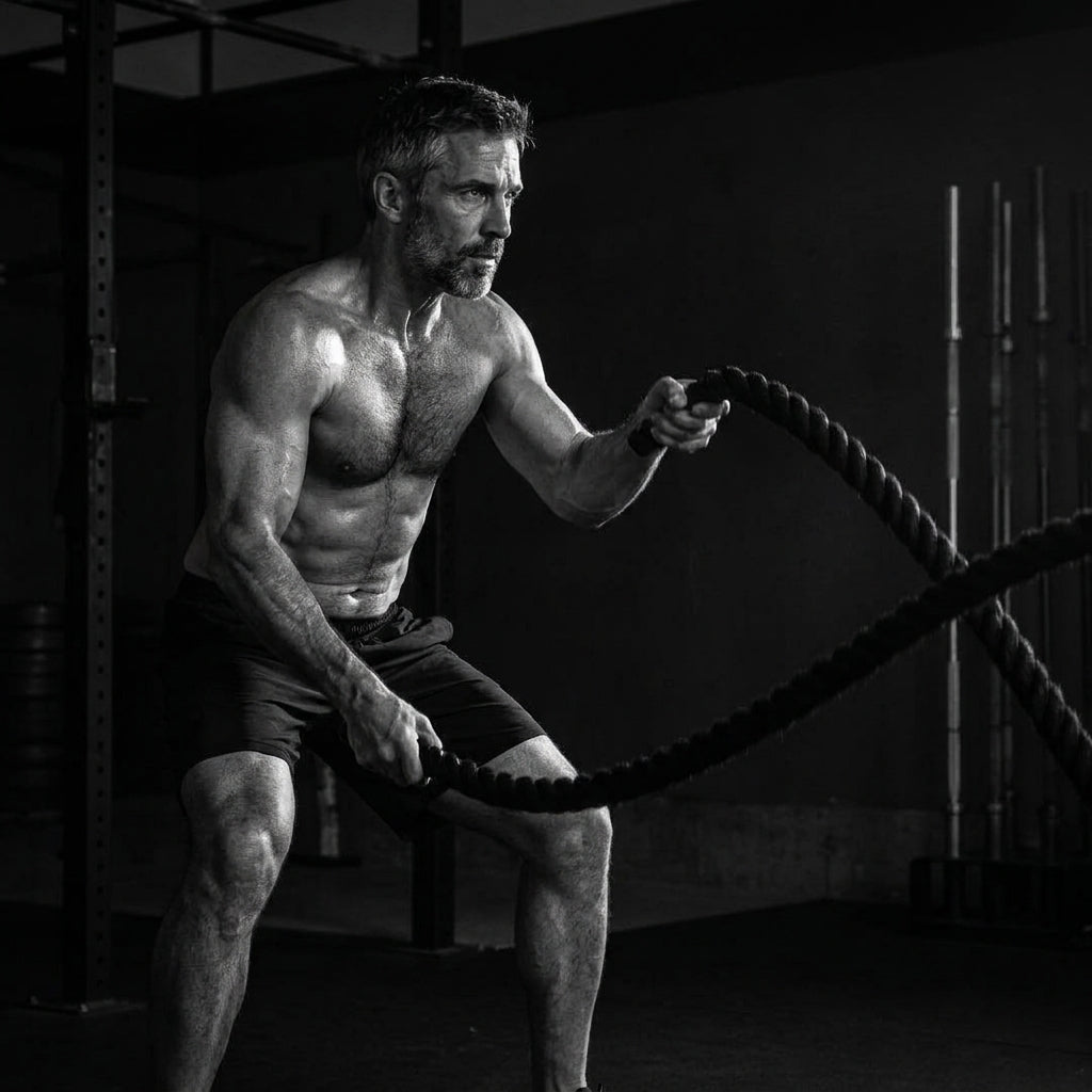 Hombre entrenando
