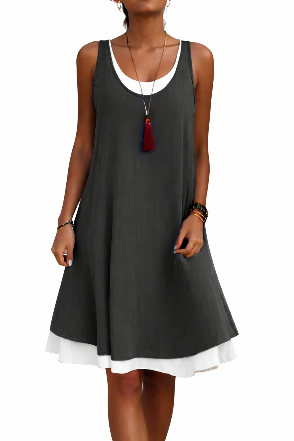 Vestido informal de mujer sin mangas para mujer