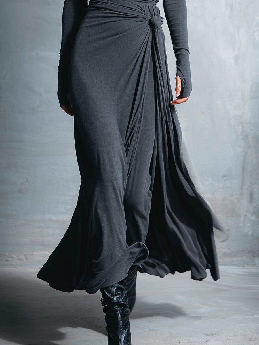 Naiara | Vestido midi con nudo lateral