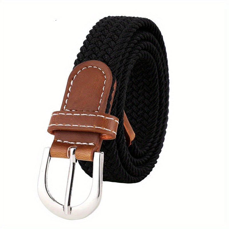 Cinturón trenzado bicolor para hombre