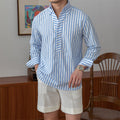 Camisa "St. Tropez" de Seersucker a Rayas