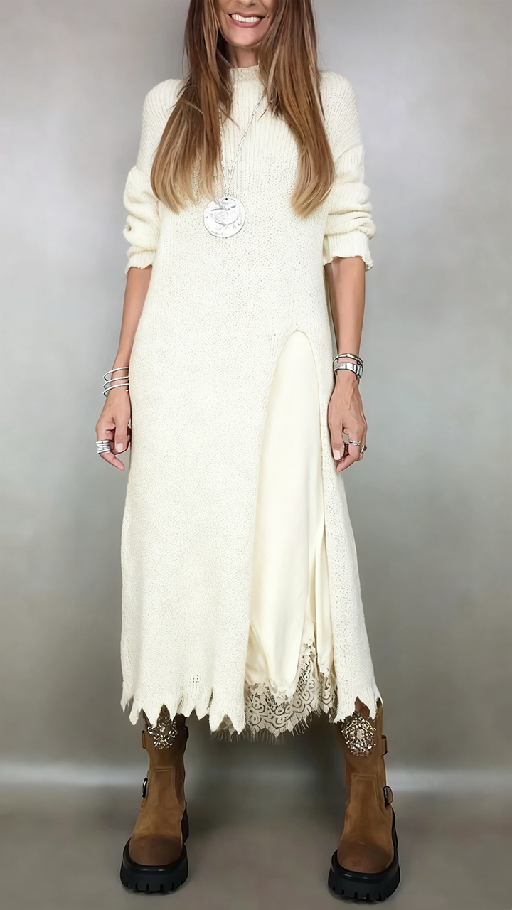 SOFÍA | CONJUNTO COMPLETO Y ELEGANTE (JERSEY LARGO + VESTIDO)