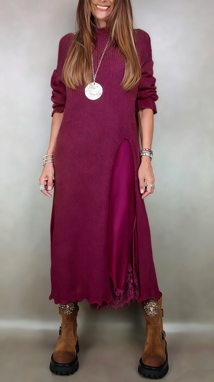 SOFÍA | CONJUNTO COMPLETO Y ELEGANTE (JERSEY LARGO + VESTIDO)