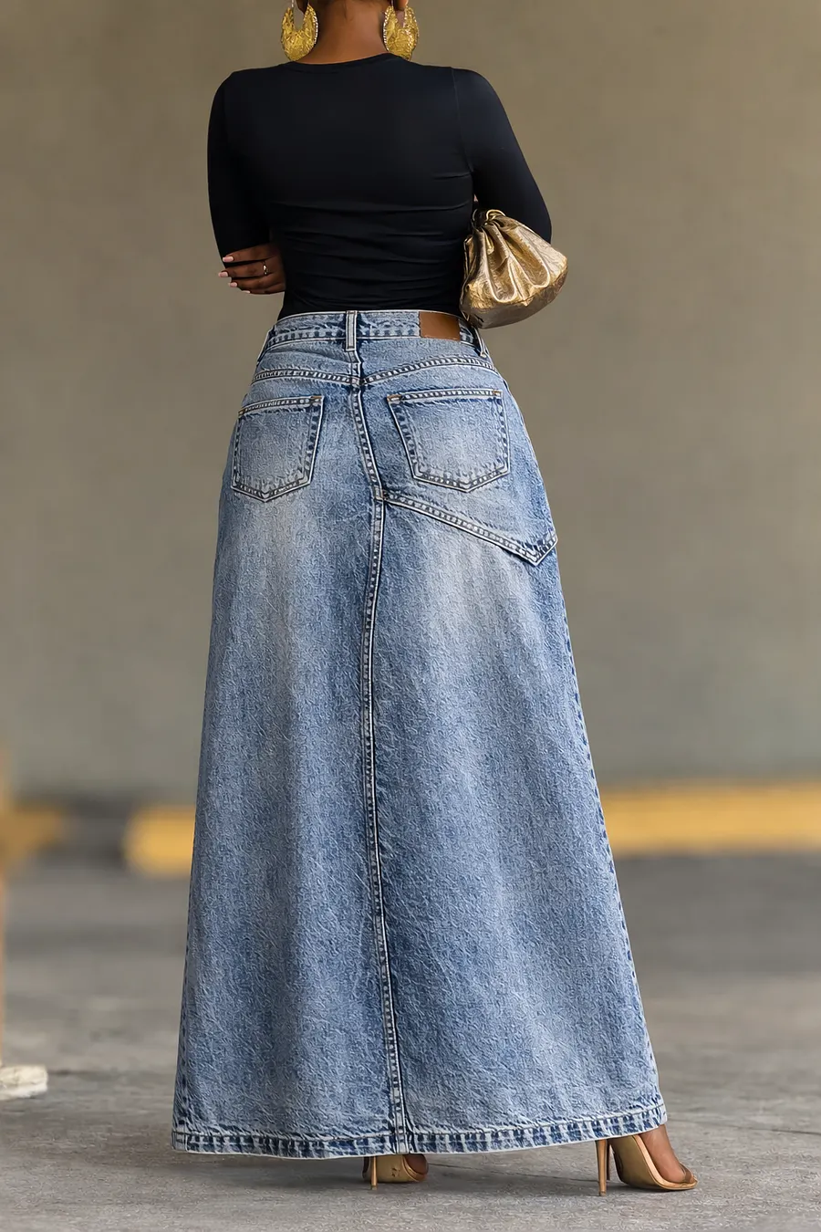 Falda Janèt de vaqueros
