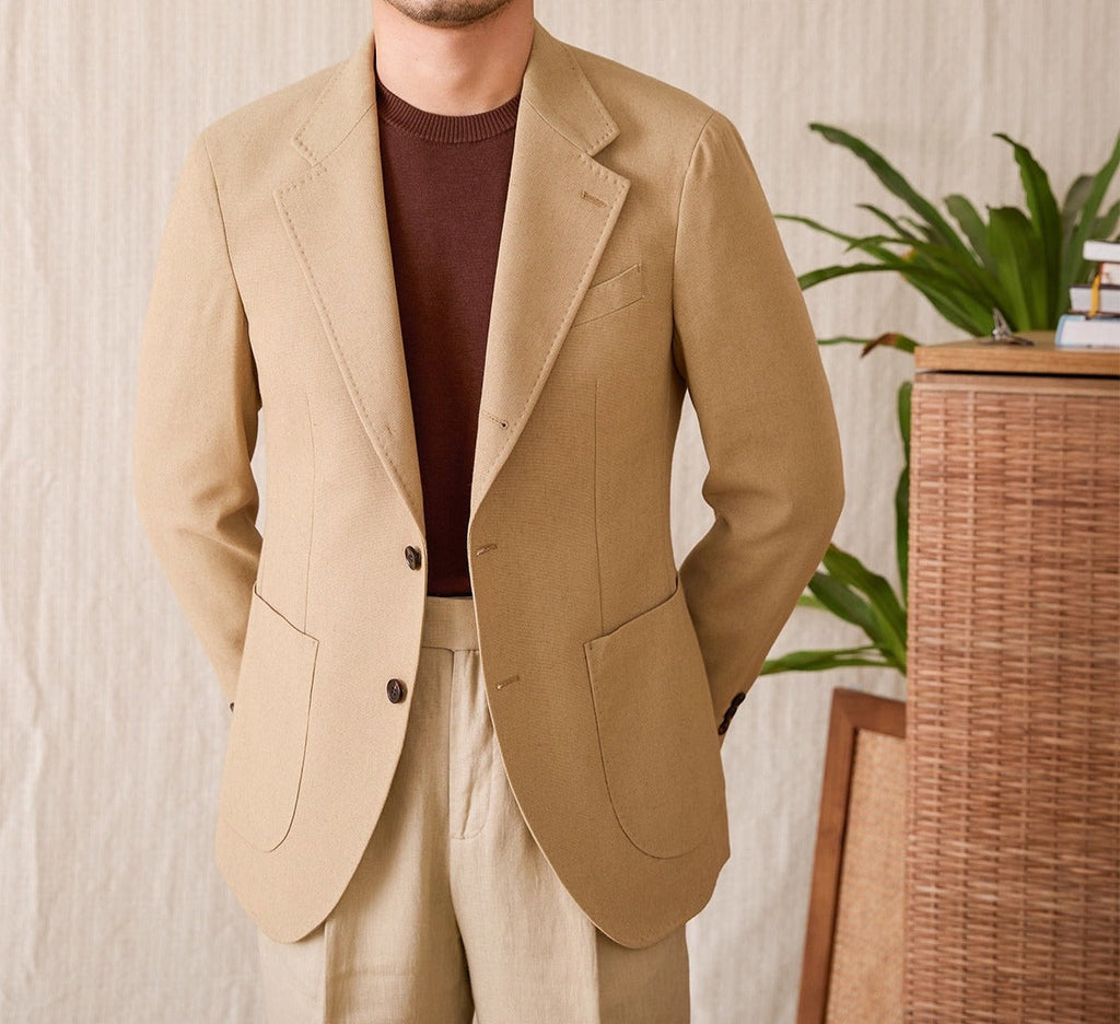Chamarra Blazer Deportiva "Monaco" de Mezcla de Lino