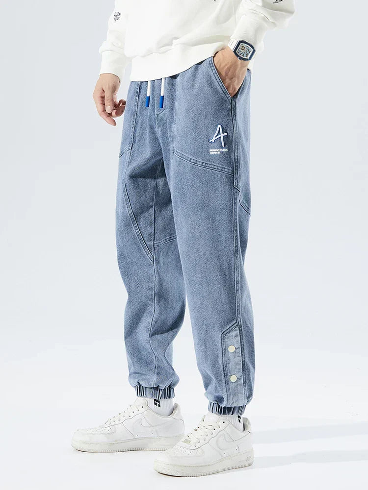 Pantalones vaqueros de hombre con cintura elástica