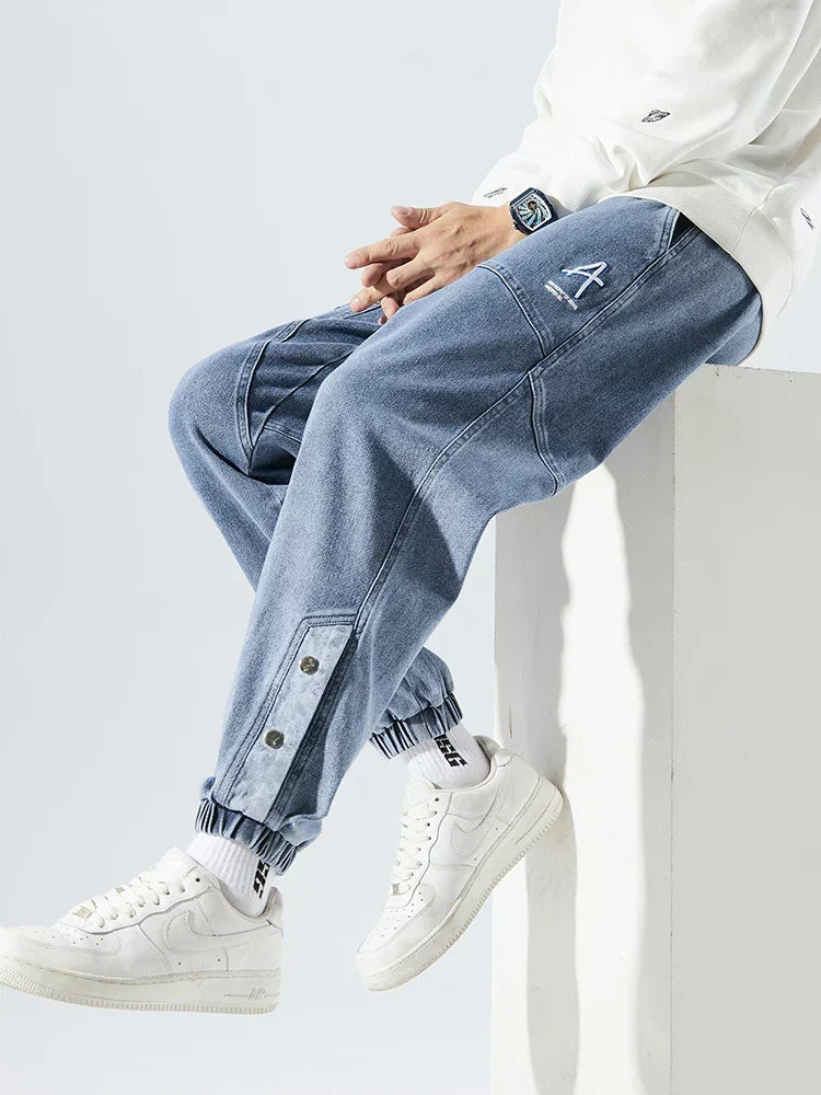 Pantalones vaqueros de hombre con cintura elástica