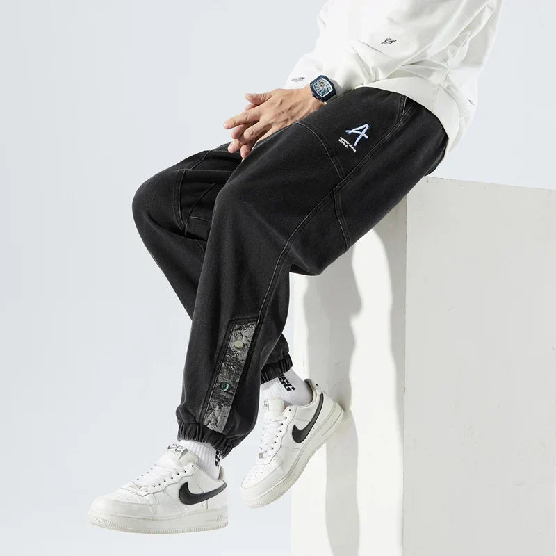 Pantalones vaqueros de hombre con cintura elástica