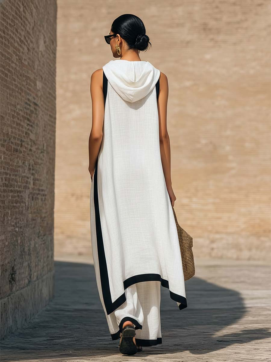 Conjunto de dos piezas, elegante y con un corte artístico