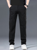 Pantalones cargo de pierna recta para hombre