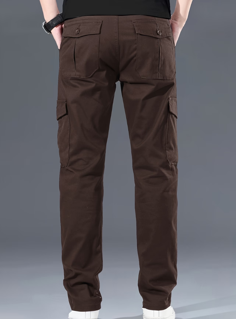 Pantalones cargo de pierna recta para hombre