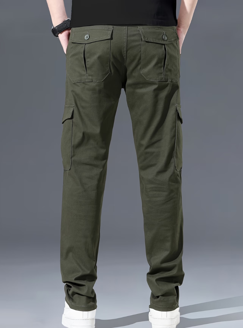 Pantalones cargo de pierna recta para hombre