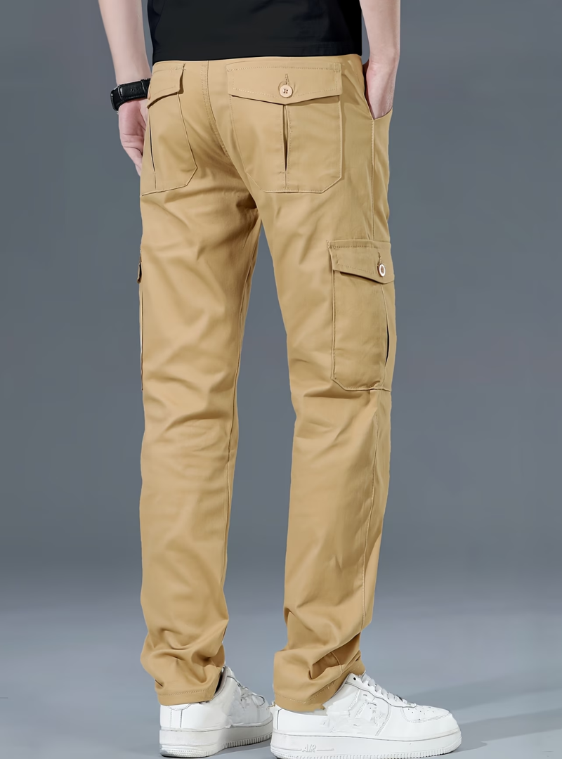 Pantalones cargo de pierna recta para hombre