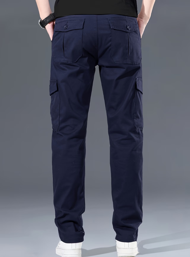 Pantalones cargo de pierna recta para hombre