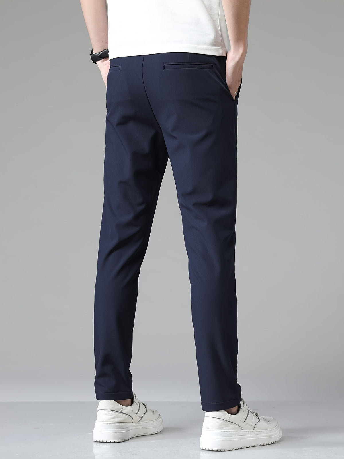 Pantalones rectos de hombre con cintura elástica