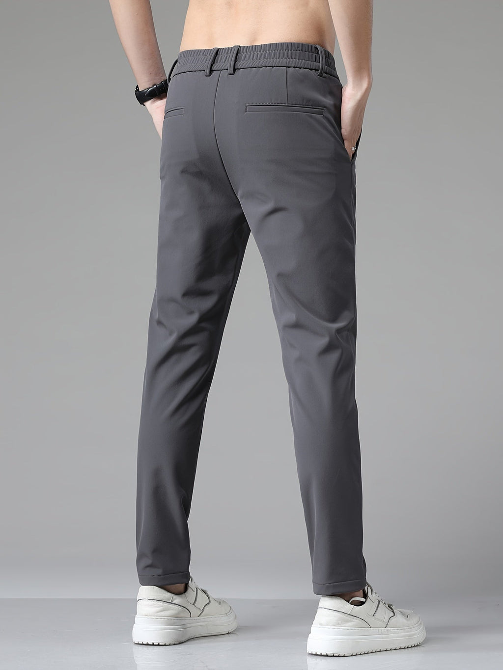 Pantalones rectos de hombre con cintura elástica