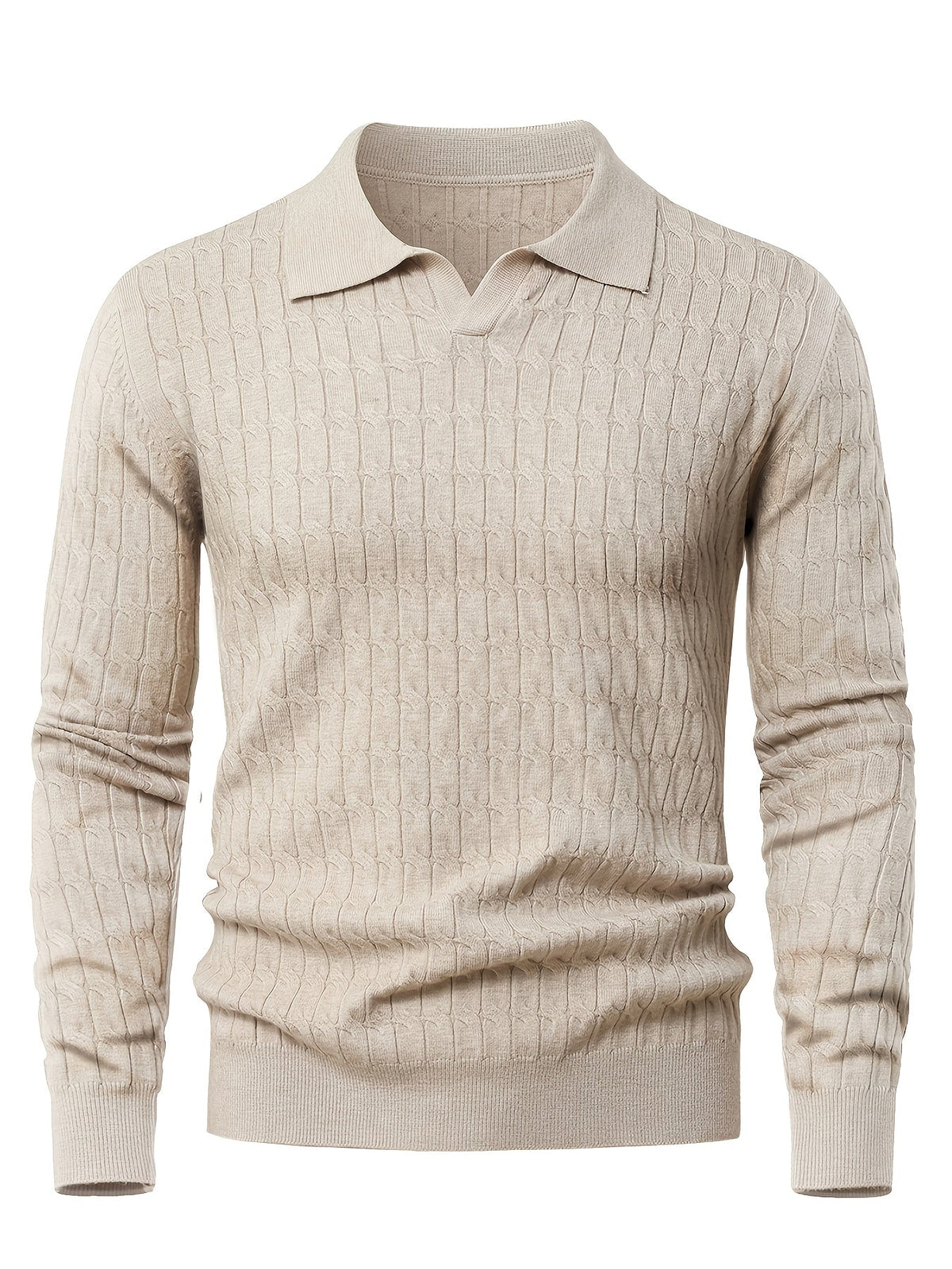 Suéter de cuello polo para hombre