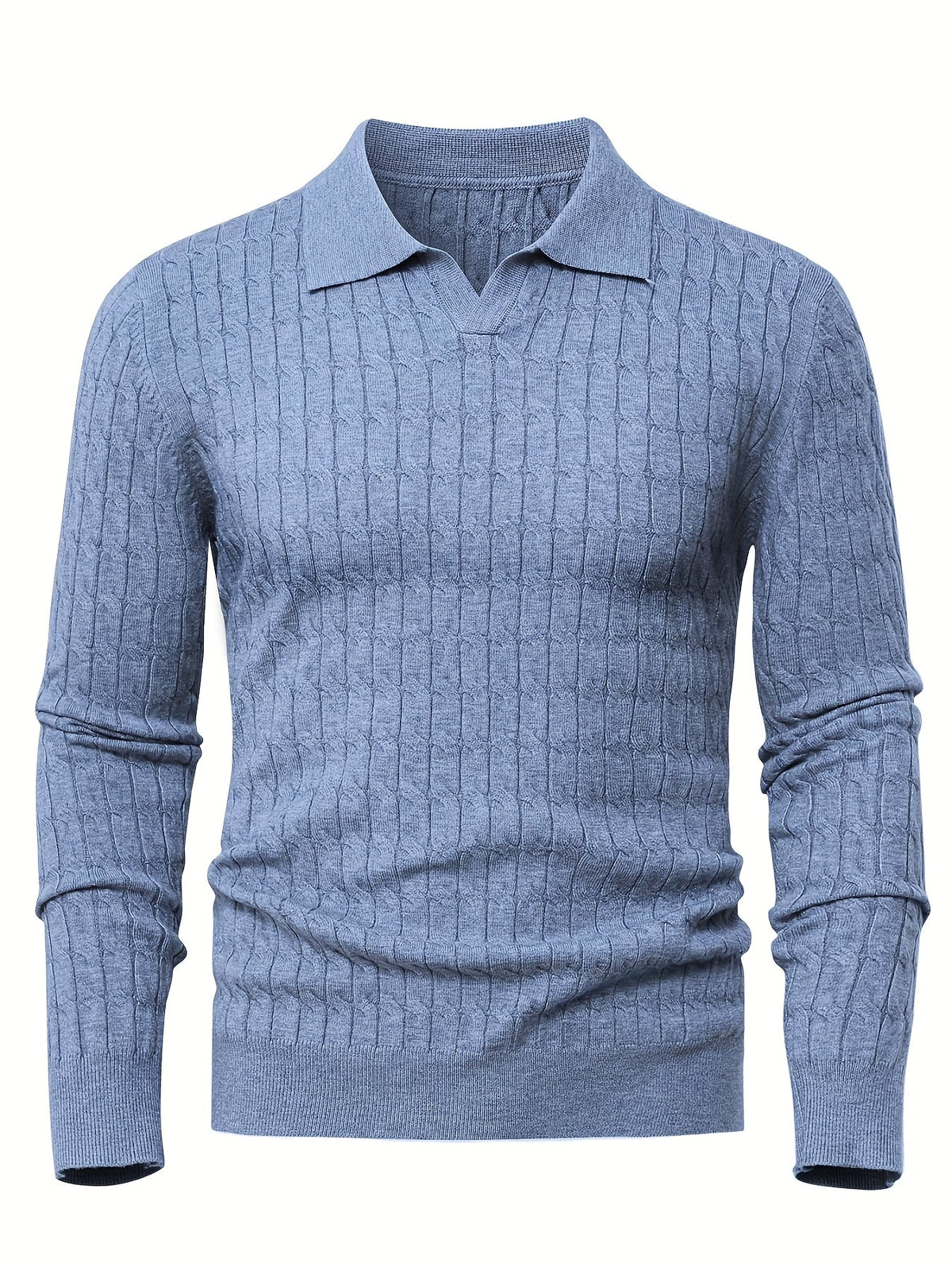 Suéter de cuello polo para hombre