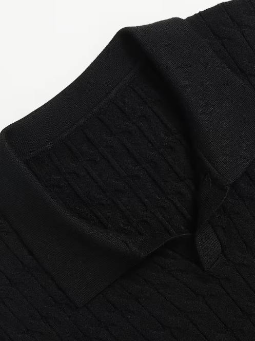 Suéter de cuello polo para hombre