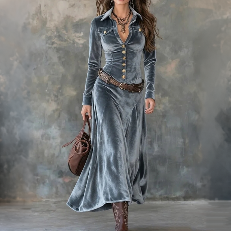 Vena™ | Vestido maxi fluido moderno