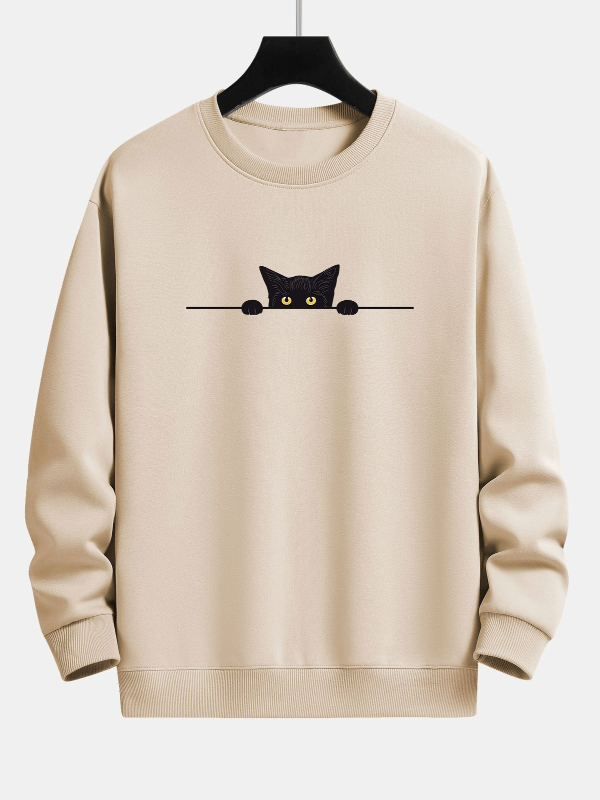 Sudadera estampada de cuello redondo para hombre