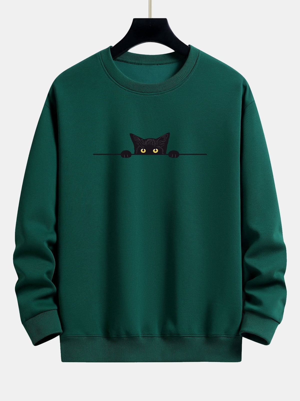 Sudadera estampada de cuello redondo para hombre